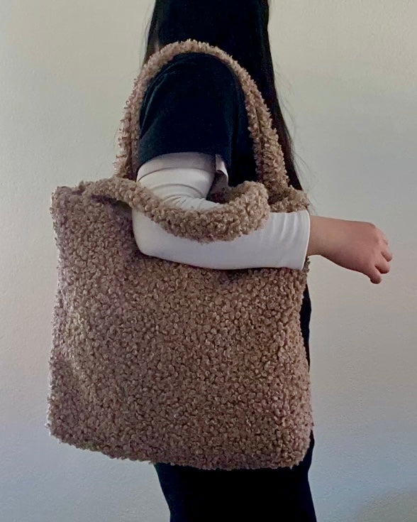 Brown Teddy Tote Bag