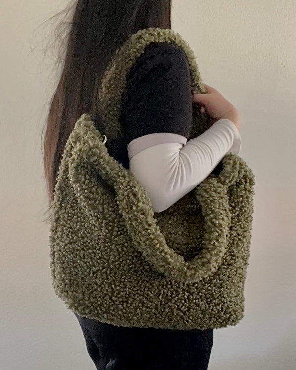 Green Teddy Tote Bag
