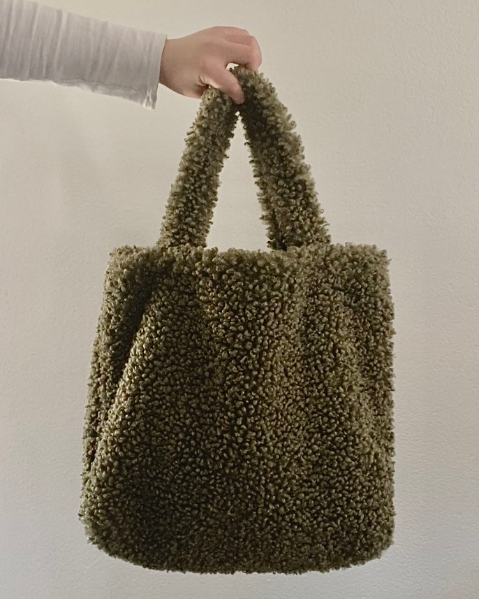 Green Teddy Tote Bag