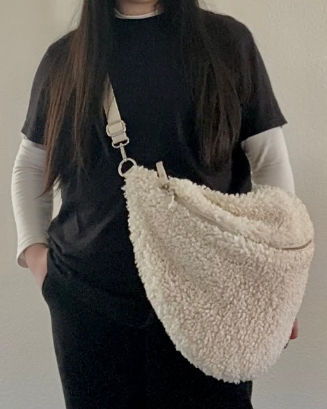 Beige Teddy Fanny Pack