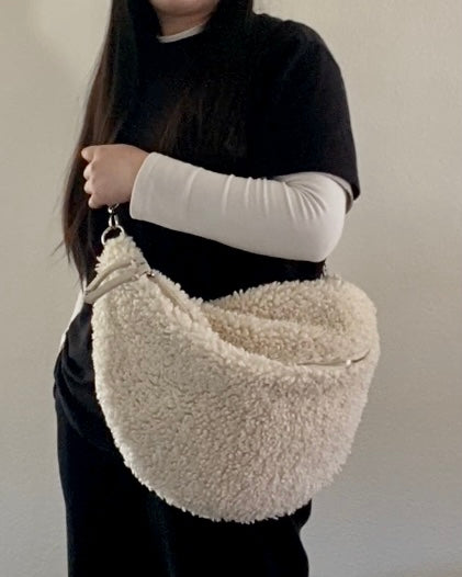 Beige Teddy Fanny Pack