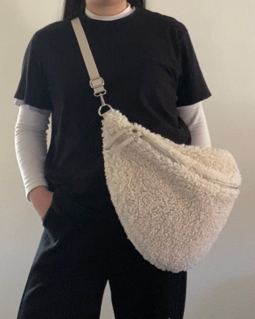 Beige Teddy Fanny Pack