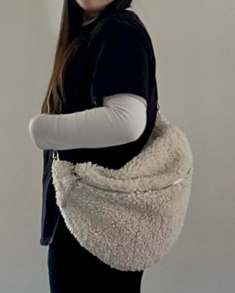 Beige Teddy Fanny Pack