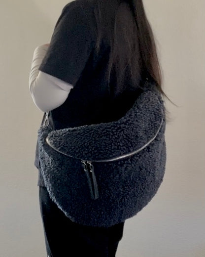 Dark Blue Teddy Fanny pack