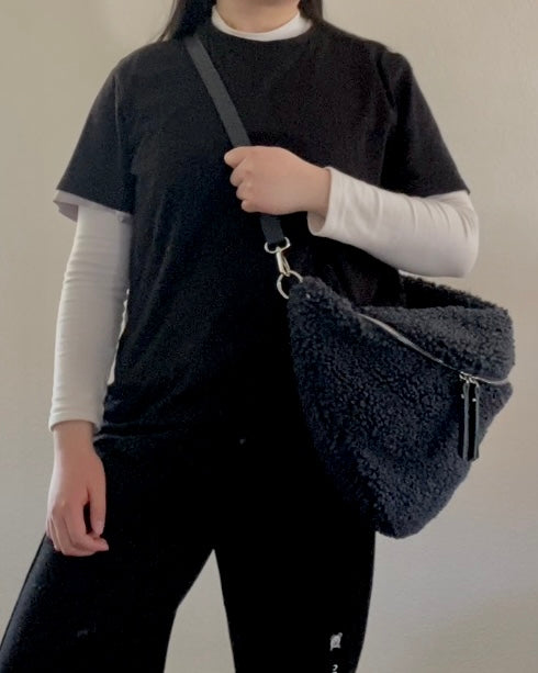 Dark Blue Teddy Fanny pack