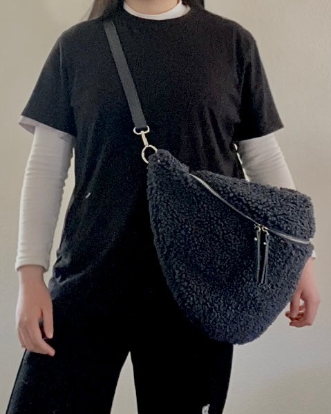 Dark Blue Teddy Fanny pack