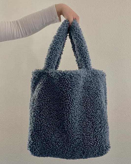 Light Blue Teddy Tote bag